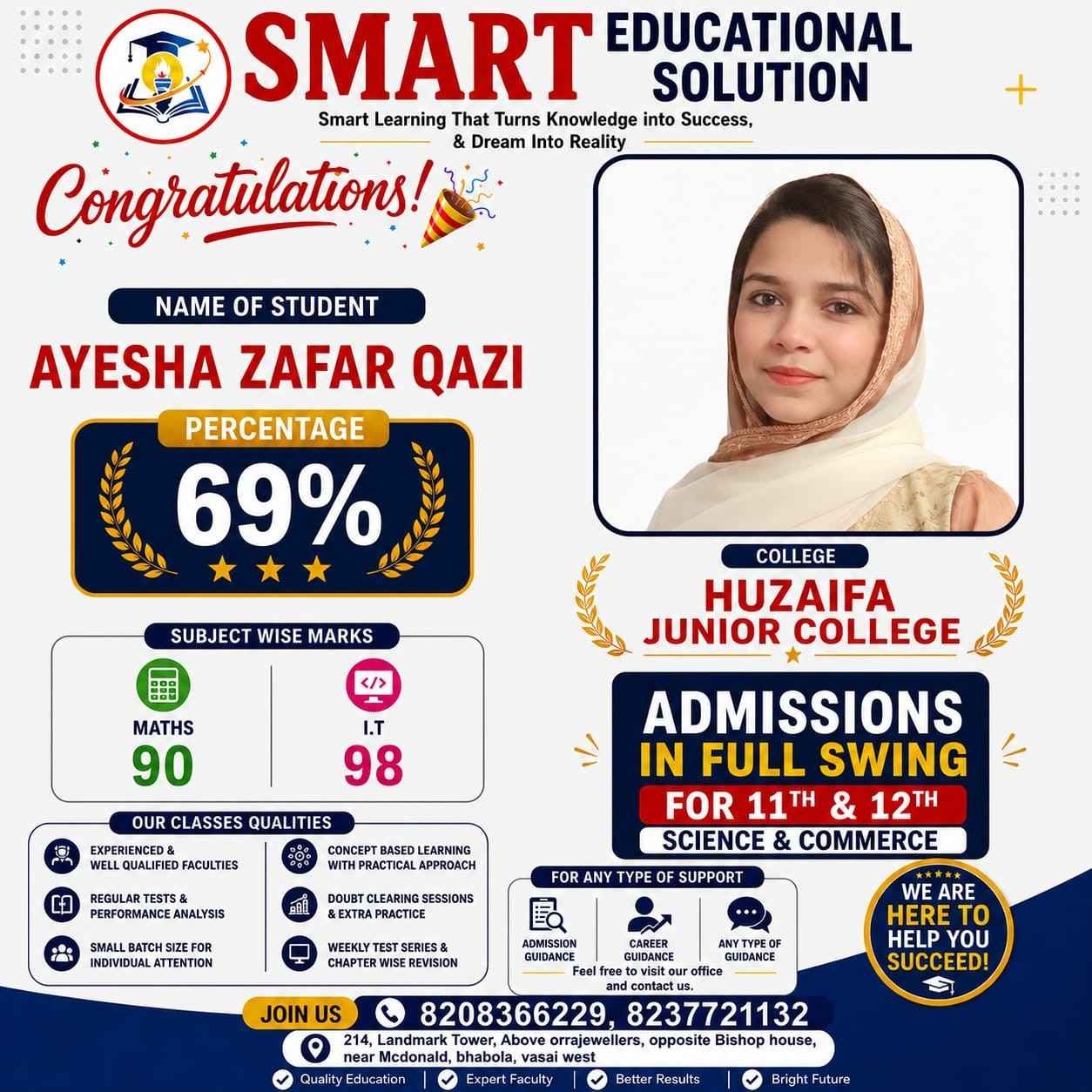 Ayesha Zafar Qazi - Huzaifa Junior College